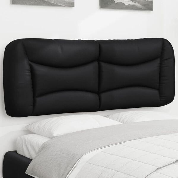 vidaXL Headboard Cushion "Hvar" Black 120 cm Faux Leather