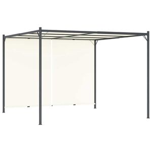 vidaXL Pergola med justerbart tak gr&auml;ddvit 3x3 m st&aring;l