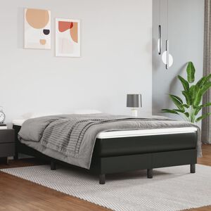 vidaXL Pocketres&aring;rmadrass medium svart 120x200x20 cm konstl&auml;der