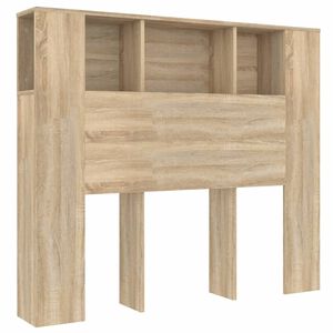 vidaXL S&auml;nggavel med f&ouml;rvaring sonoma-ek 120x18,5x102,5 cm