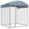 vidaXL Hundg&aring;rd f&ouml;r utomhusbruk med tak 193x193x225 cm
