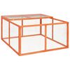 vidaXL Kaninbur 124x120x60 cm massivt grantr&auml;