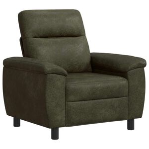 vidaXL Soffa Arm&eacute;gr&ouml;n 95 x 90 x 95 cm Faux Mockal&auml;der