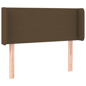 vidaXL S&auml;nggavel med kanter m&ouml;rkbrun 83x16x78/88 cm tyg