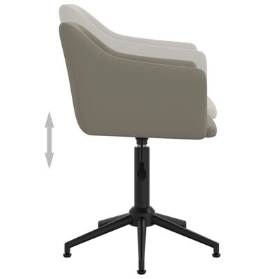 vidaXL Snurrbar kontorsstol ljusgrå sammet