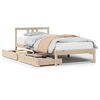 vidaXL S&auml;ngram utan madrass 75x190 cm massiv furu