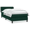 vidaXL Rams&auml;ng med madrass m&ouml;rkgr&ouml;n 90x210 cm sammet