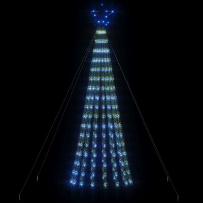 vidaXL Julgranskon 275 LEDs blå 180 cm
