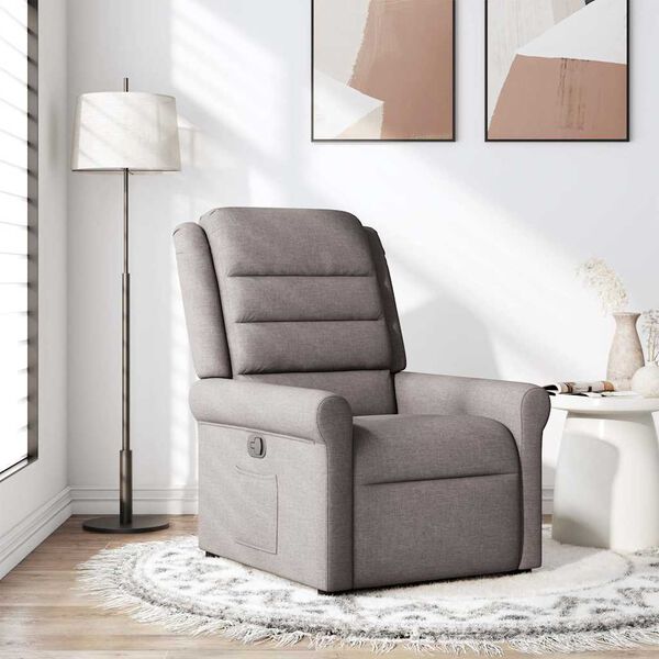 vidaXL Reclinerf&aring;t&ouml;lj taupe tyg