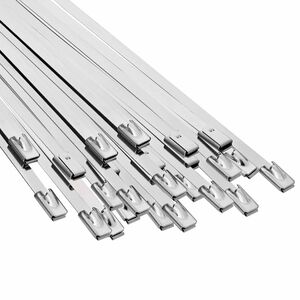 vidaXL Kabelbindare 25 st 4,6 x 150 mm Silver
