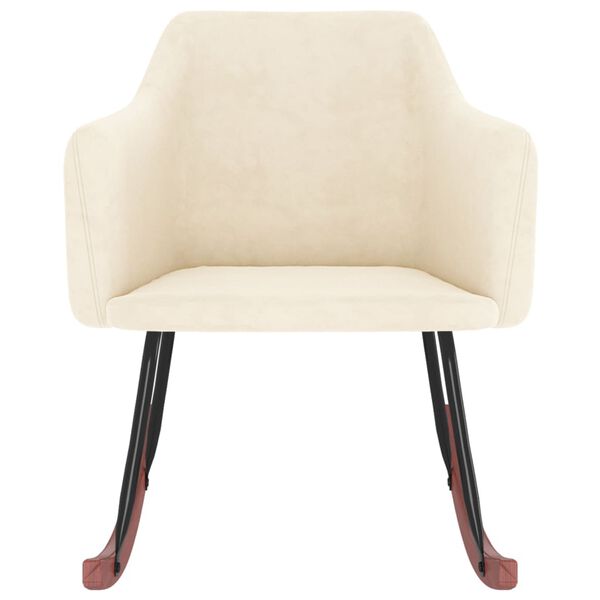 vidaXL Gungstol gr&auml;ddvit sammet