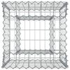 vidaXL Gabion upph&ouml;jd s&auml;ng Silver 50 x 50 x 60 cm Galvaniserat St&aring;l