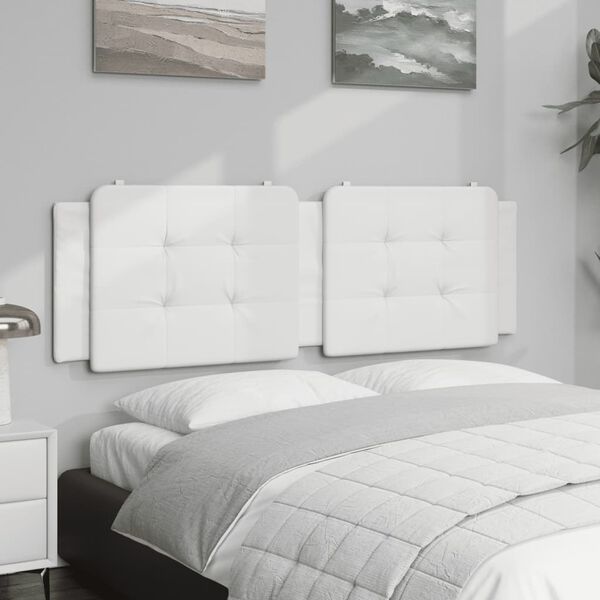 vidaXL Headboard Cushion "Zadar" White 160 cm Faux Leather