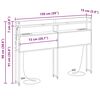 vidaXL Huvudgavel med hylla med lagring brun ek 150 cm Konstruerat trä