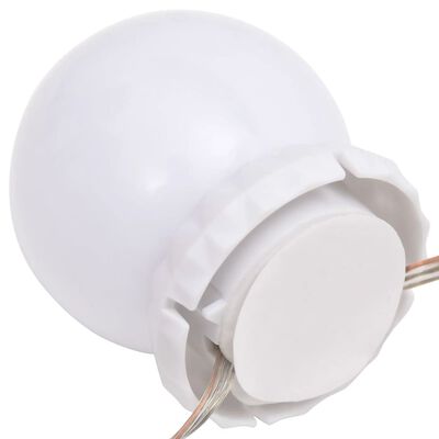 vidaXL Spegelbelysning med 8 LED-lampor varmvit och kallvit