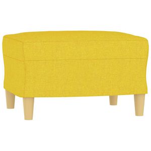 vidaXL Fotpall ljusgul 60x50x41 cm tyg