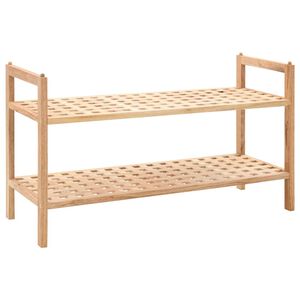vidaXL Skohylla massivt valn&ouml;tstr&auml; 69x26x40 cm
