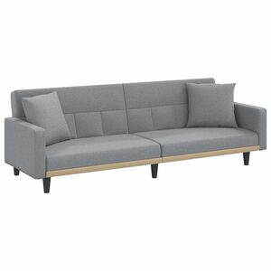 vidaXL B&auml;ddsoffa med dynor ljusgr&aring; tyg
