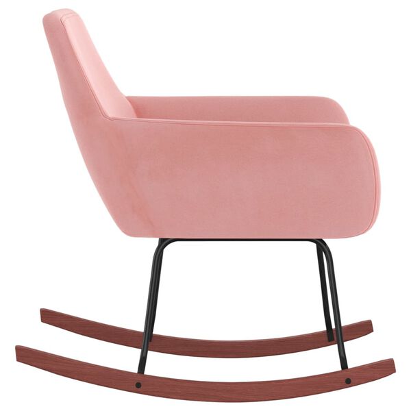 vidaXL Gungstol rosa sammet