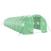 vidaXL V&auml;xthus med st&aring;lram gr&ouml;n 36 m&sup2; 12x3x2 m
