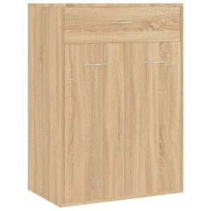vidaXL Skosk&aring;p sonoma-ek 60x35x84 cm konstruerat tr&auml;