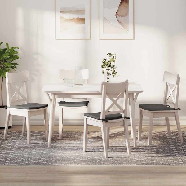 vidaXL Sittkuddar 4 pcs Ljusgr&aring; 40 x 40 x 3 cm Kordread tyg