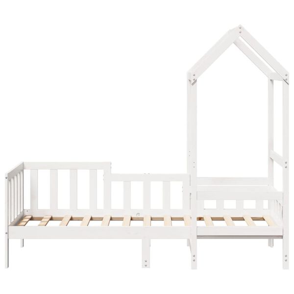 vidaXL Dagb&auml;dd med tak vit 90x190 cm massiv furu