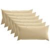 vidaXL Kudd&ouml;verdrag 6 st HEERLEN Beige 40 x 80 cm Polyester