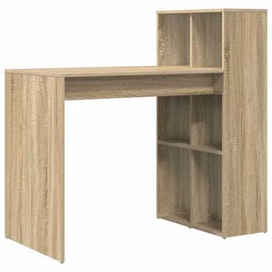 vidaXL Skrivbord Sonoma-ek Konstruerat tr&auml; 108 x 55 x 103.5 cm