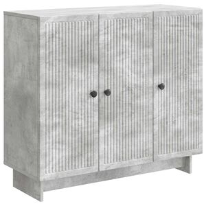 vidaXL Sideboard Betonggr&aring; 89 x 34,5 x 80 cm Konstruerat tr&auml;