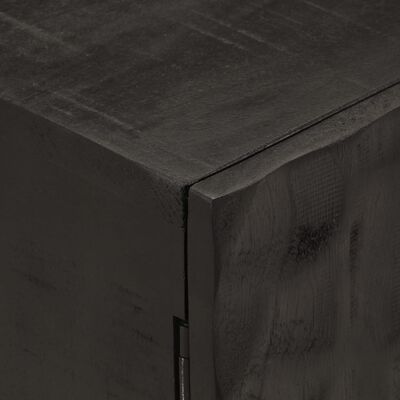 vidaXL Sängbord svart 40x30x50 cm massivt mangoträ och järn