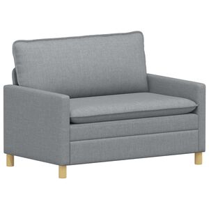 vidaXL Soffa 2-sits Ljusgr&aring; 126 x 81 x 87,5 cm Tyg