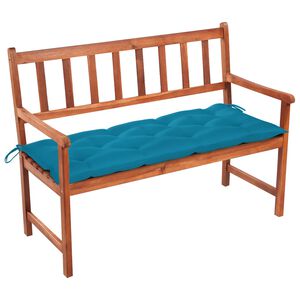 vidaXL Tr&auml;dg&aring;rdsb&auml;nk med dyna 120 cm massivt akaciatr&auml;