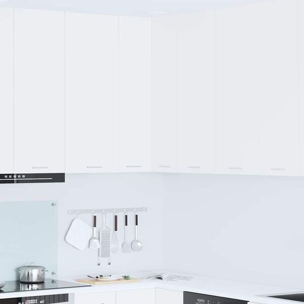 vidaXL H&auml;ngande sk&aring;p med lagring Vit 57 x 57 x 100 cm Konstruerat tr&auml;