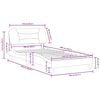 vidaXL Bed Frame without Mattress "Hvar" Dark Brown 100x200 cm Fabric