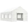 vidaXL Paviljong med tak vit 6,69x4,08x3,22 m polyeten
