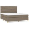 vidaXL Rams&auml;ng med madrass taupe 180x200 cm tyg