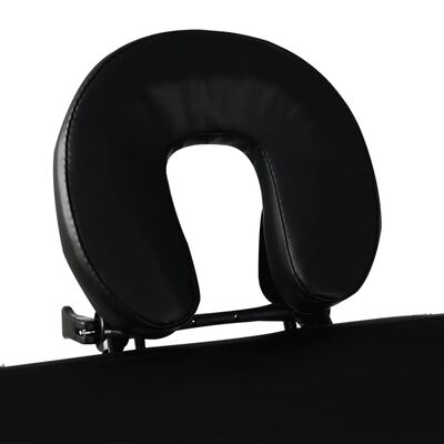 vidaXL Hopfällbar massagebänk med 3 sektioner aluminiumram svart