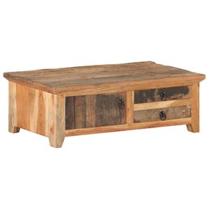 vidaXL Soffbord 90x50x31 cm massivt &aring;tervunnet tr&auml;