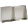 vidaXL St&ouml;dv&auml;gg 2 st 40 x 12 x 40 cm Rostfritt st&aring;l Silver