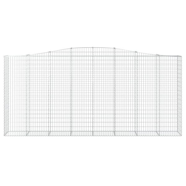 vidaXL Gabioner bågformade 5 st 400x50x180/200 cm galvaniserat järn
