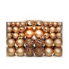 vidaXL Julgranskulor 100 delar set 3/4/6 cm ros&eacute;guld/guld