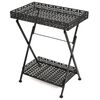 vidaXL Hopf&auml;llbart tebord vintage stil metall 58x35x72 cm svart