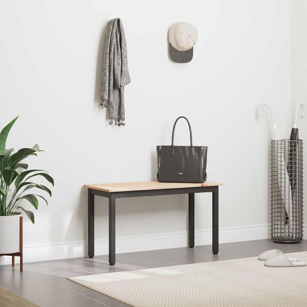 vidaXL bänk Naturfärg 110 x 35 x 45 cm Massiv furu