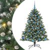 vidaXL Konstgjord julgran Gr&ouml;n 150 cm PVC och Plast och St&aring;l