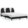 vidaXL Bed "Viana" with Mattress Black and White 120x200 cm Faux Leather