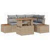 vidaXL Tr&auml;dg&aring;rdsoffset 5 st Beige Poly rattan