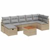 vidaXL Tr&auml;dg&aring;rdsoffset 8 st Beige konstrotting