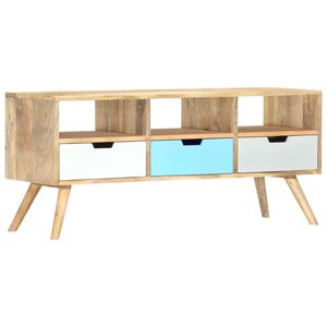 vidaXL TV-b&auml;nk 110x35x48 cm massivt mangotr&auml;