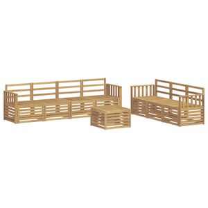 vidaXL Soffgrupper 8 st Vit Massivt Akaciatr&auml;